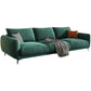 3 Seater 35.4"H Microsuede Solid Color Square Arm Sofa for Living Room