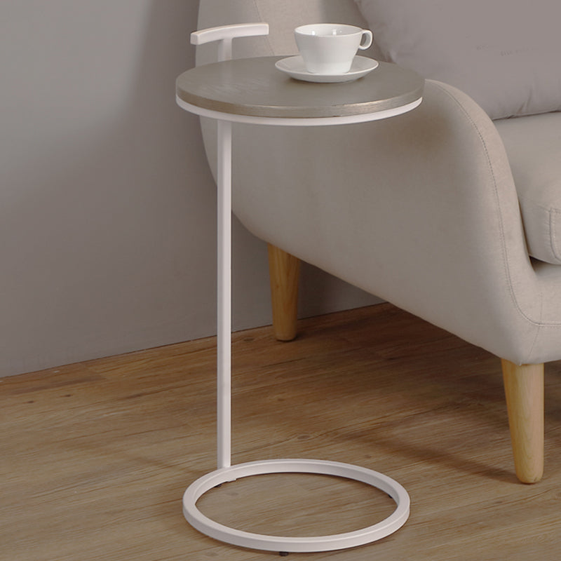 Frame Shaped Base Cocktail Table Multi-color Selection of Wood Material Round Coffee Table White-Silver Clearhalo 'Coffee & Accent Tables' 'End & Side Tables' 'end_side_tables' 'furn' 'furn_end_side_tables' 'Furniture' 'Living Room Furniture' 5112904