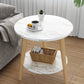 Tavolino da 3 gambe in legno bianco/naturale tavolino rotondo per soggiorno