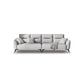 Contemporary Glam Faux Leather Sofa with Storage, Square Arm for Living Room 109.5"L x 35.5"W x 35.5"H Grey Clearhalo 'furn' 'furn_sofas' 'Furniture' 'Living Room Furniture' 'Sofa' 'sofas' 5113015