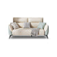 Contemporary Glam Faux Leather Sofa with Storage, Square Arm for Living Room 74''L x35"W x 35"H White Green Clearhalo 'furn' 'furn_sofas' 'Furniture' 'Living Room Furniture' 'Sofa' 'sofas' 5113027