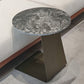 Tavolino contemporaneo di pietra rotonda C, dia 15,7 "/17,7" /19.7 "