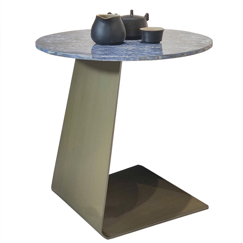 Tavolino contemporaneo di pietra rotonda C, dia 15,7 "/17,7" /19.7 "
