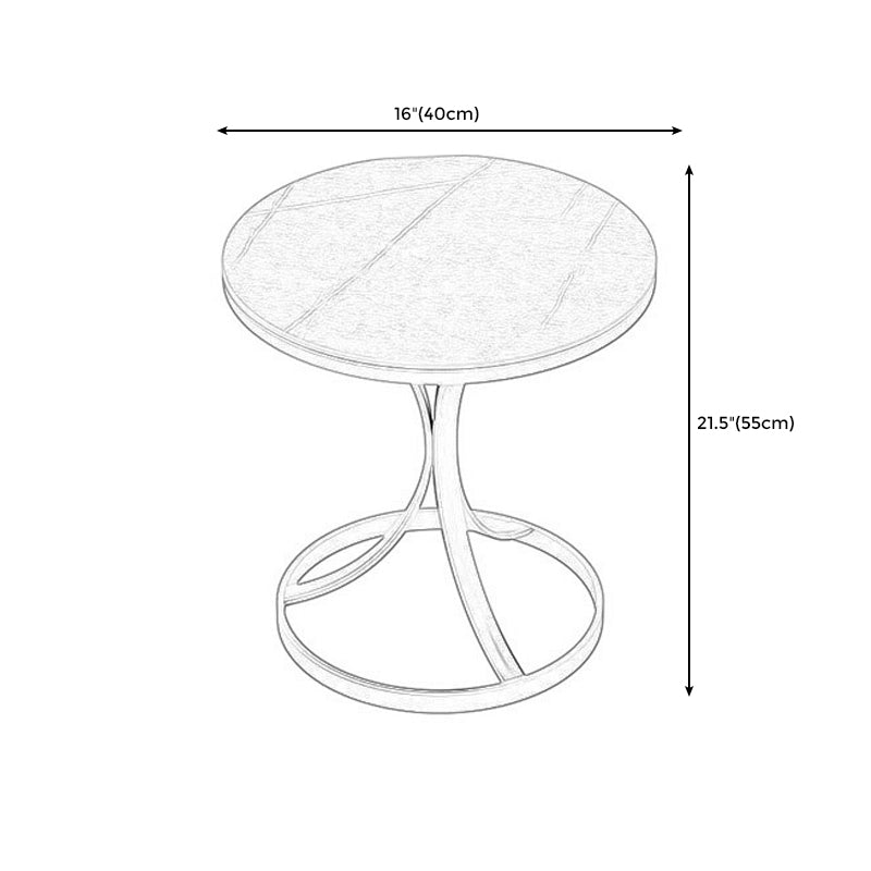 Tavolo da tavolo moderno di round -end per sala da pranzo e casa
