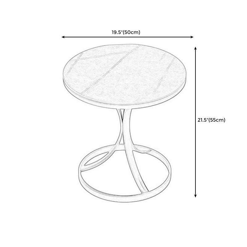 Tavolo da tavolo moderno di round -end per sala da pranzo e casa