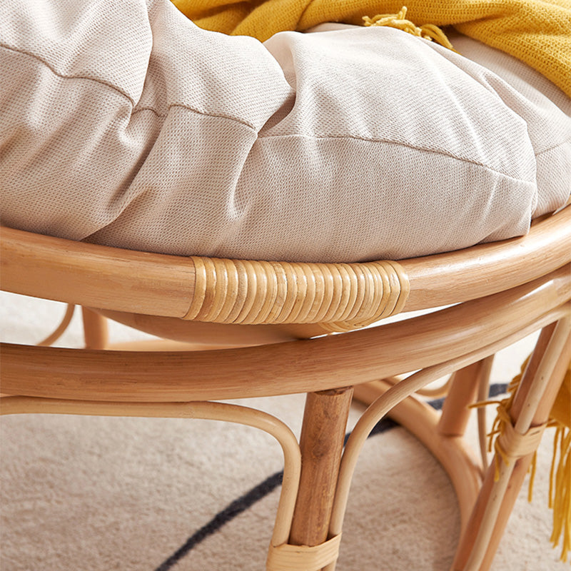 Linen Rattan Chair 27.5" H Arms Included Chair for Living Room Clearhalo 'Accent Chairs' 'accent_chairs' 'Chairs & Seating' 'furn' 'furn_accent_chairs' 'Furniture' 'Living Room Furniture' 5113144