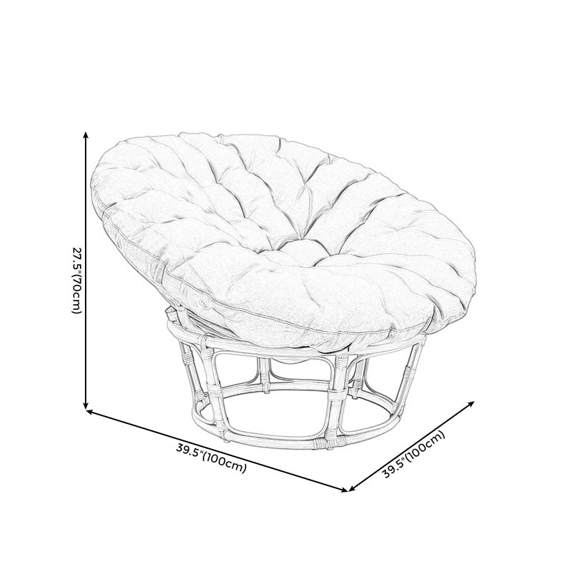 Linen Rattan Chair 27.5" H Arms Included Chair for Living Room Clearhalo 'Accent Chairs' 'accent_chairs' 'Chairs & Seating' 'furn' 'furn_accent_chairs' 'Furniture' 'Living Room Furniture' 5113146