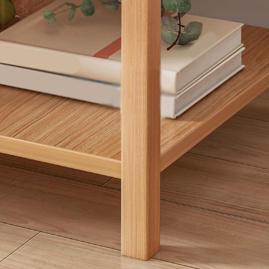 Square Wooden 4 Legs Side Table 1-Drawer End Table with Shelf Clearhalo 'Coffee & Accent Tables' 'End & Side Tables' 'end_side_tables' 'furn' 'furn_end_side_tables' 'Furniture' 'Living Room Furniture' 5113154