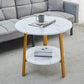 Modern Style Cocktail Table Artificial Wood White/black/brown Round Coffee Table