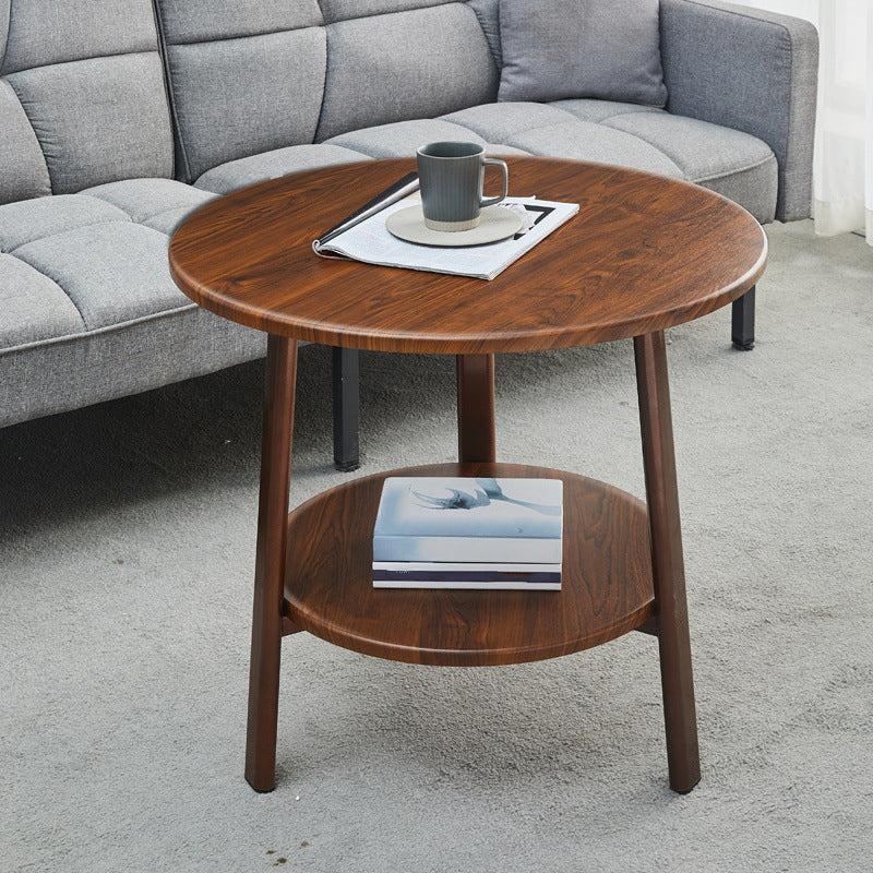 Modern Style Cocktail Table Artificial Wood White/black/brown Round Coffee Table