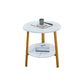 Modern Style Cocktail Table Artificial Wood White/black/brown Round Coffee Table