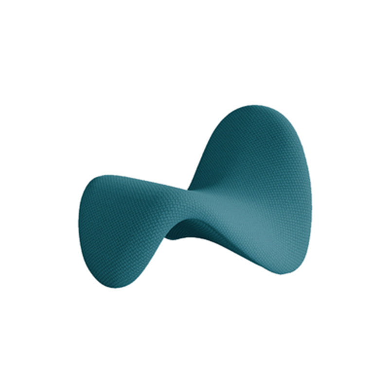 Armless Accent Chair 29.52" L x 33.85" W x 25.59" H Tongue Shape Chair Peacock Green Clearhalo 'Accent Chairs' 'accent_chairs' 'Chairs & Seating' 'furn' 'furn_accent_chairs' 'Furniture' 'Living Room Furniture' 5113327