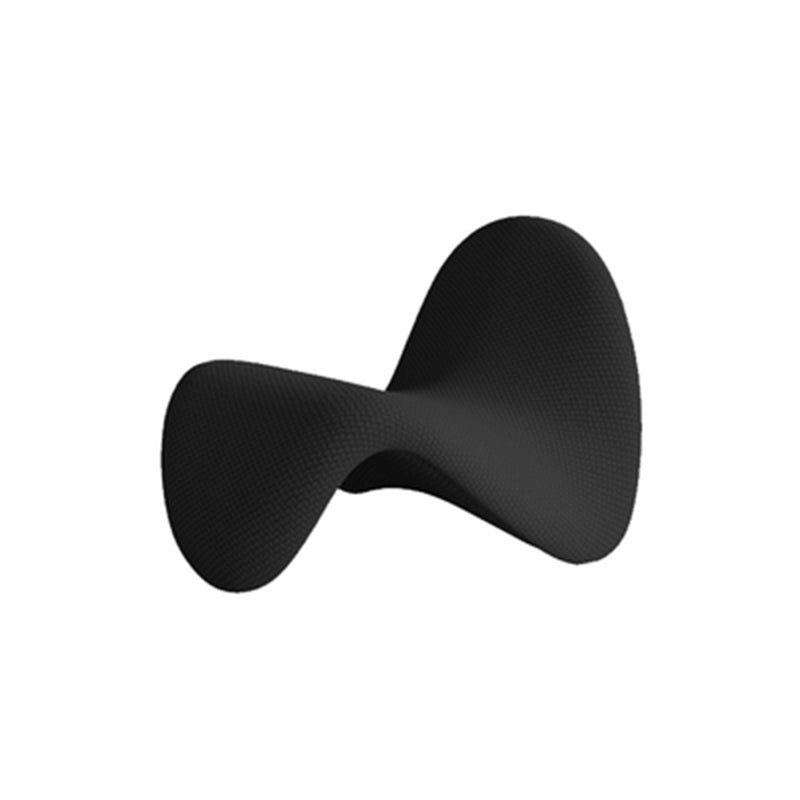 Armless Accent Chair 29.52" L x 33.85" W x 25.59" H Tongue Shape Chair Black Clearhalo 'Accent Chairs' 'accent_chairs' 'Chairs & Seating' 'furn' 'furn_accent_chairs' 'Furniture' 'Living Room Furniture' 5113332