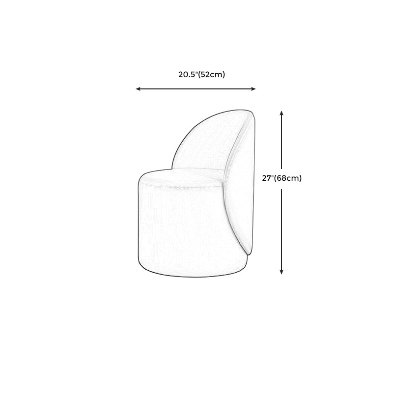 Tight Back Solid Wood Frame Armless Chair Solid Color Accent Chair Clearhalo 'Accent Chairs' 'accent_chairs' 'Chairs & Seating' 'furn' 'furn_accent_chairs' 'Furniture' 'Living Room Furniture' 5113384