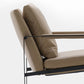 Chaise de bras en cuir fausse 28,74 "L x 31,88" W x 29.13 "H fauteuil accent pour le salon