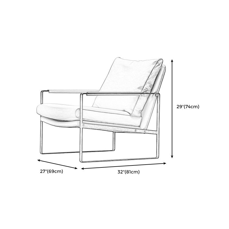Chaise de bras en cuir fausse 28,74 "L x 31,88" W x 29.13 "H fauteuil accent pour le salon
