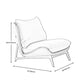 Chaise d'accent plipper contemporain, chaise d'accent en faux cuir avec coussins amovibles