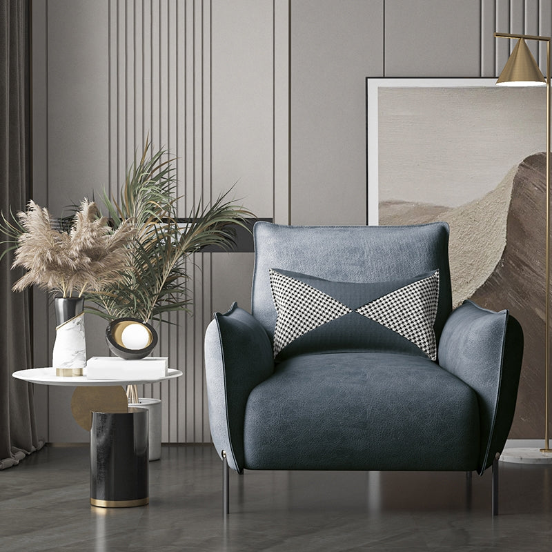 Chaise canapé à accent tissu scandinave, chaise longue pour le salon