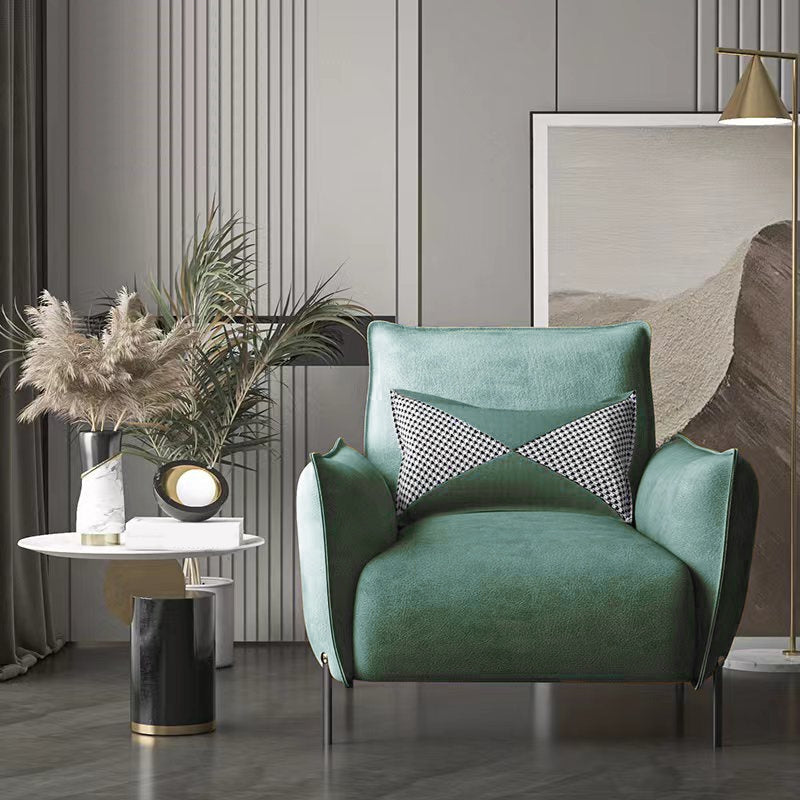 Chaise canapé à accent tissu scandinave, chaise longue pour le salon