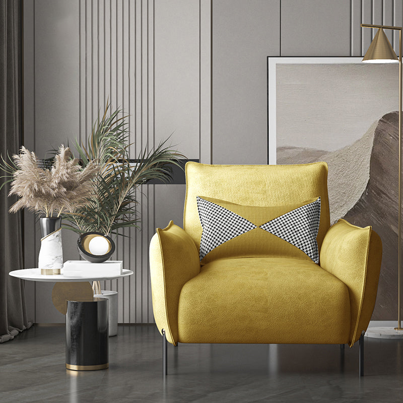 Chaise canapé à accent tissu scandinave, chaise longue pour le salon