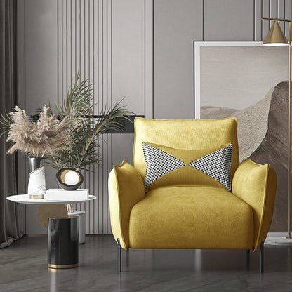 Chaise canapé à accent tissu scandinave, chaise longue pour le salon