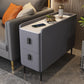 4 Legs Base Design Cocktail Table Slate Desktop Rectangular Coffee Table