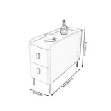 4 Legs Base Design Cocktail Table Slate Desktop Rectangular Coffee Table