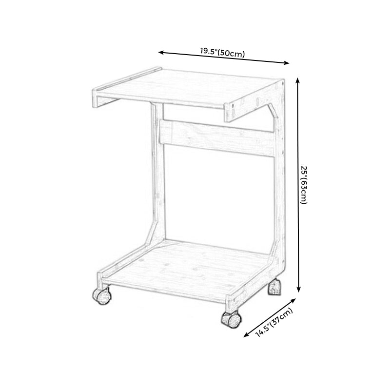 TABELLA DI NACCHIO/FINE DI LEGNO NATURALE 24,8 pollici H-SHELF COMPLETO COMPLETO CON I CAPERSO