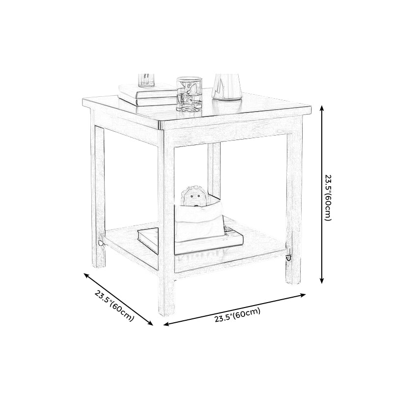 Tavolino da cocktail in stile moderno in legno artificiale nero/legno tavolino quadrato