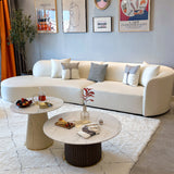 Stain-Resistant Faux Leather Modern Sofa/Sectional for Apartment, Living Room