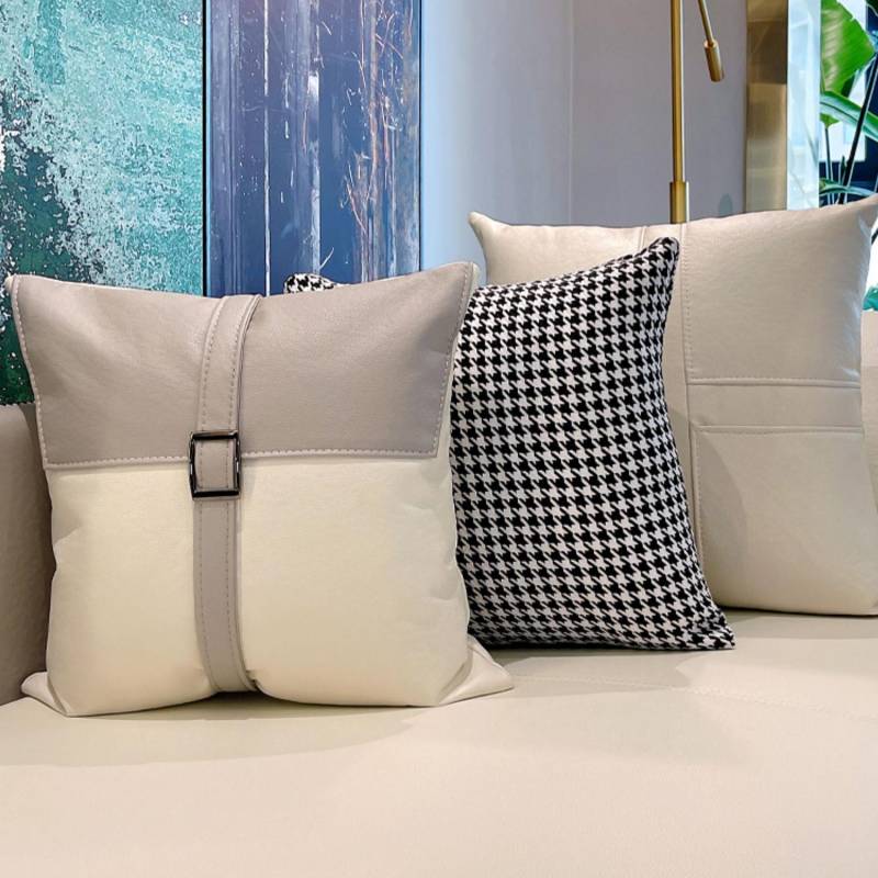 Stain-Resistant Faux Leather Modern Sofa/Sectional for Apartment, Living Room