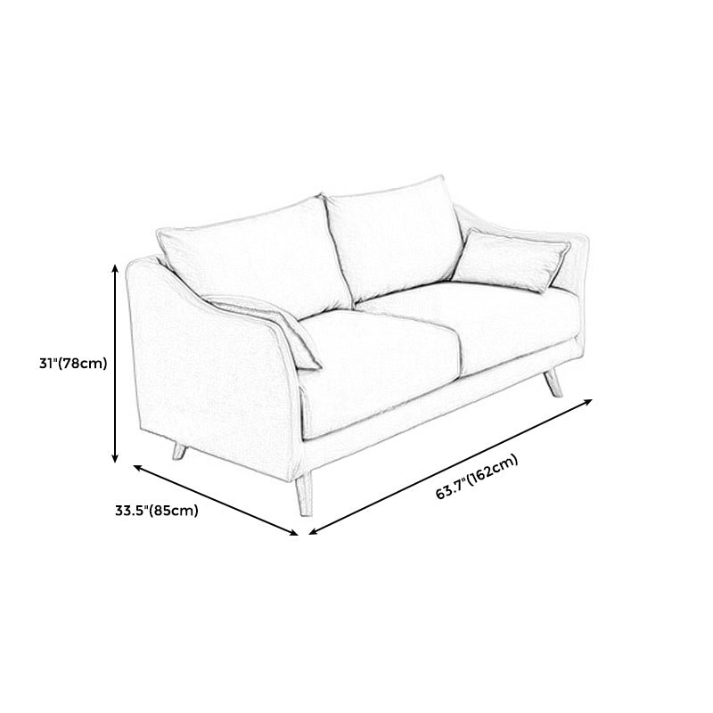 Contemporary Fabric Tight Back Sofa 30.71"High Loose Back Slipcovered Sofa Clearhalo 'furn' 'furn_sofas' 'Furniture' 'Living Room Furniture' 'Sofa' 'sofas' 5113885