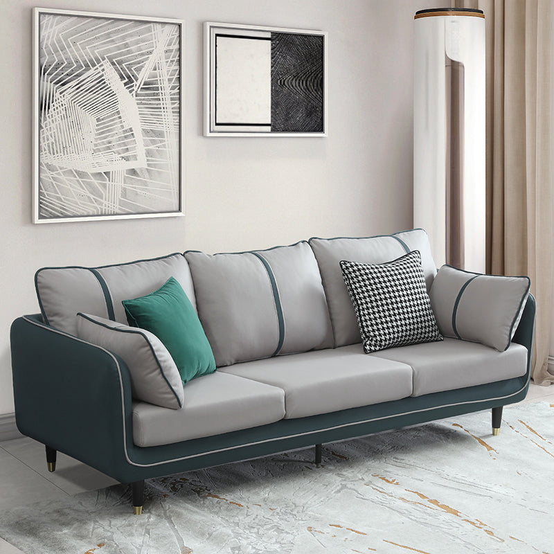 フェイクレザー85 "高タキシードアームソファ枕、リビングルーム