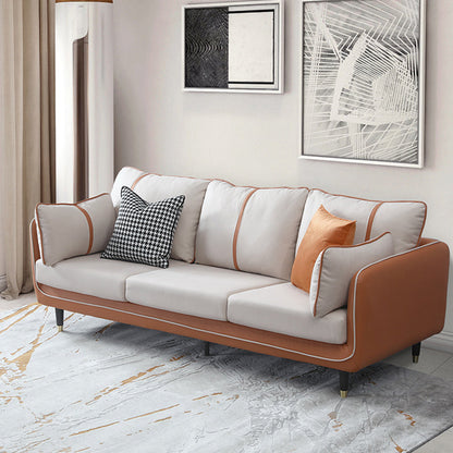 フェイクレザー85 "高タキシードアームソファ枕、リビングルーム