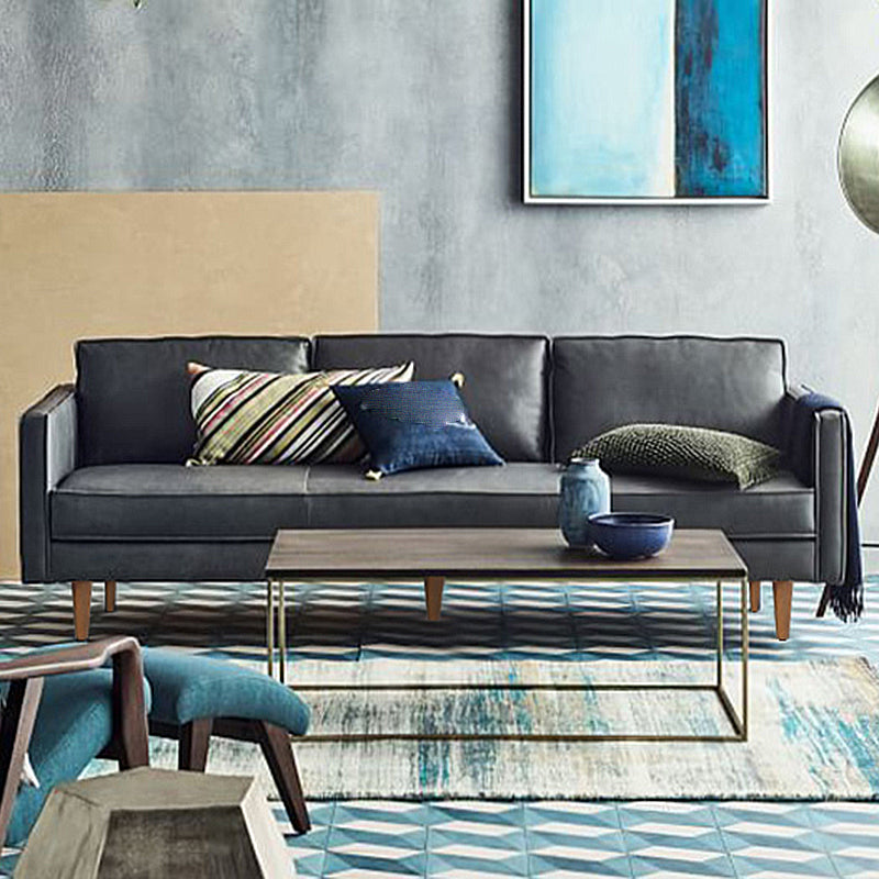 産業スクエアアーム33.85 "wソファリビングルーム用のフェイクレザー