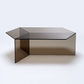 Geometric Clear Acrylic Coffee Table Modern Colored Cocktail Table 41.5"L x 24"W x 14"H Grey Clearhalo 'Coffee & Accent Tables' 'Coffee Tables' 'coffee_tables' 'furn' 'furn_coffee_tables' 'Furniture' 'Living Room Furniture' 5113965