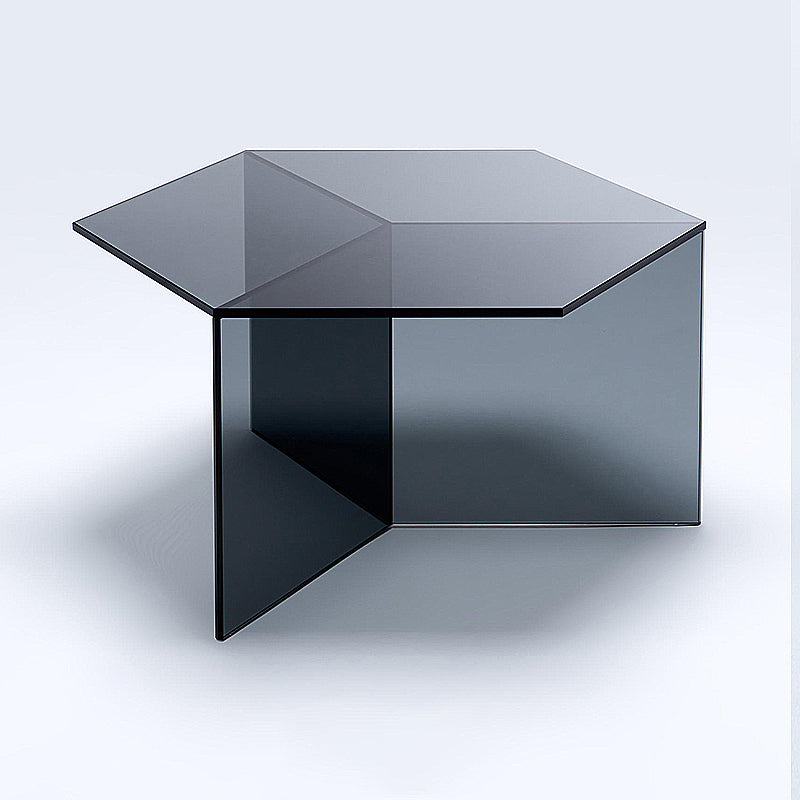 Geometric Clear Acrylic Coffee Table Modern Colored Cocktail Table Black Clearhalo 'Coffee & Accent Tables' 'Coffee Tables' 'coffee_tables' 'furn' 'furn_coffee_tables' 'Furniture' 'Living Room Furniture' 5113967