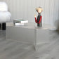 Geometric Clear Acrylic Coffee Table Modern Colored Cocktail Table 41.5"L x 24"W x 14"H Textured White Clearhalo 'Coffee & Accent Tables' 'Coffee Tables' 'coffee_tables' 'furn' 'furn_coffee_tables' 'Furniture' 'Living Room Furniture' 5113968