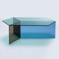 Geometric Clear Acrylic Coffee Table Modern Colored Cocktail Table 41.5"L x 24"W x 14"H Multi-Color Clearhalo 'Coffee & Accent Tables' 'Coffee Tables' 'coffee_tables' 'furn' 'furn_coffee_tables' 'Furniture' 'Living Room Furniture' 5113973