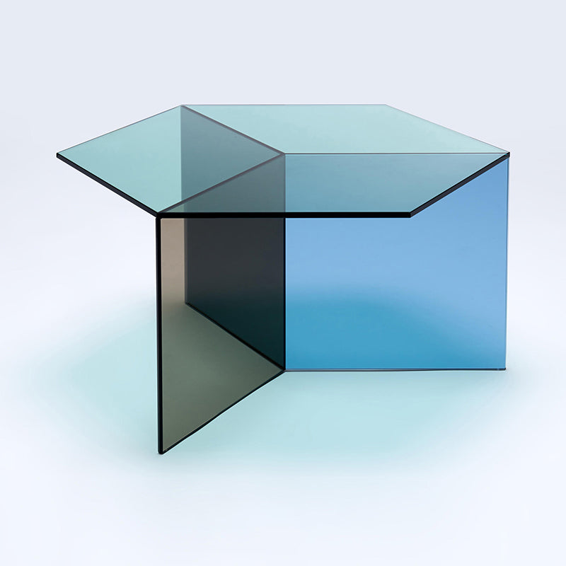 Geometric Clear Acrylic Coffee Table Modern Colored Cocktail Table Multi-Color Clearhalo 'Coffee & Accent Tables' 'Coffee Tables' 'coffee_tables' 'furn' 'furn_coffee_tables' 'Furniture' 'Living Room Furniture' 5113975