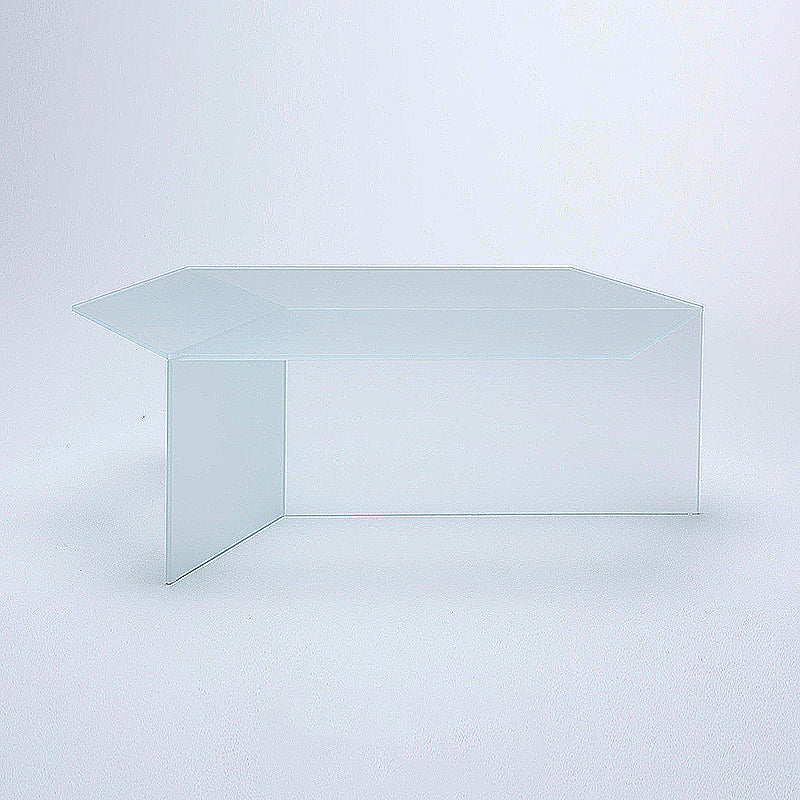 Geometric Clear Acrylic Coffee Table Modern Colored Cocktail Table Clearhalo 'Coffee & Accent Tables' 'Coffee Tables' 'coffee_tables' 'furn' 'furn_coffee_tables' 'Furniture' 'Living Room Furniture' 5113980