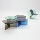 Geometric Clear Acrylic Coffee Table Modern Colored Cocktail Table Clearhalo 'Coffee & Accent Tables' 'Coffee Tables' 'coffee_tables' 'furn' 'furn_coffee_tables' 'Furniture' 'Living Room Furniture' 5113981