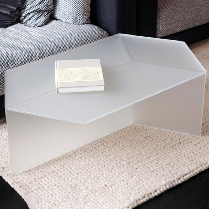 Geometric Clear Acrylic Coffee Table Modern Colored Cocktail Table Clearhalo 'Coffee & Accent Tables' 'Coffee Tables' 'coffee_tables' 'furn' 'furn_coffee_tables' 'Furniture' 'Living Room Furniture' 5113983