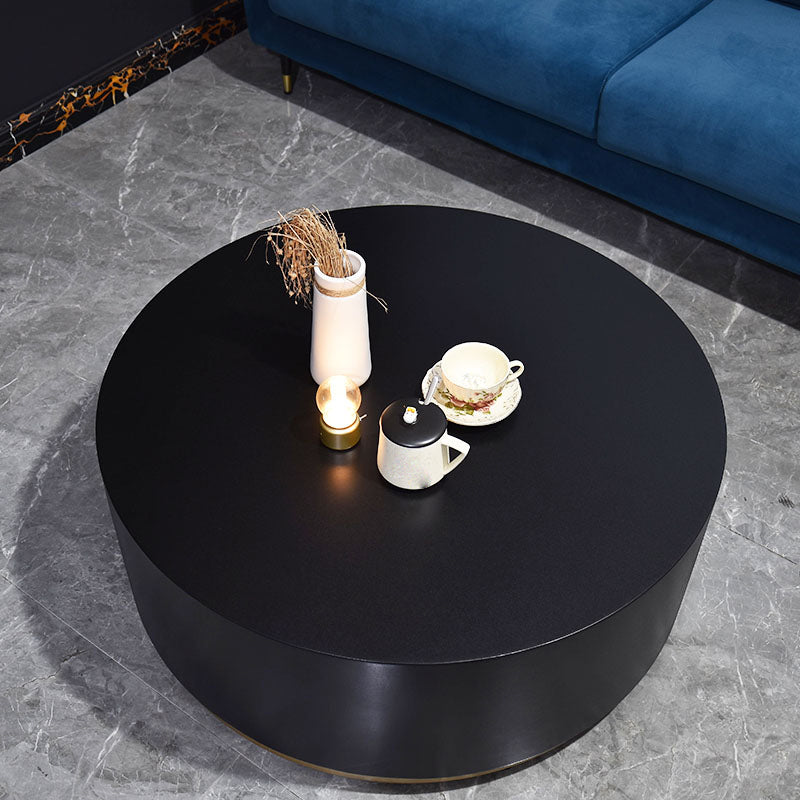 Modern Wood Coffee Table with Drawers Cocktail Table Round in Black Clearhalo 'Coffee & Accent Tables' 'Coffee Tables' 'coffee_tables' 'furn' 'furn_coffee_tables' 'Furniture' 'Living Room Furniture' 5113993