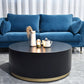 Modern Wood Coffee Table with Drawers Cocktail Table Round in Black Grey Drawers Not Included Clearhalo 'Coffee & Accent Tables' 'Coffee Tables' 'coffee_tables' 'furn' 'furn_coffee_tables' 'Furniture' 'Living Room Furniture' 5113995