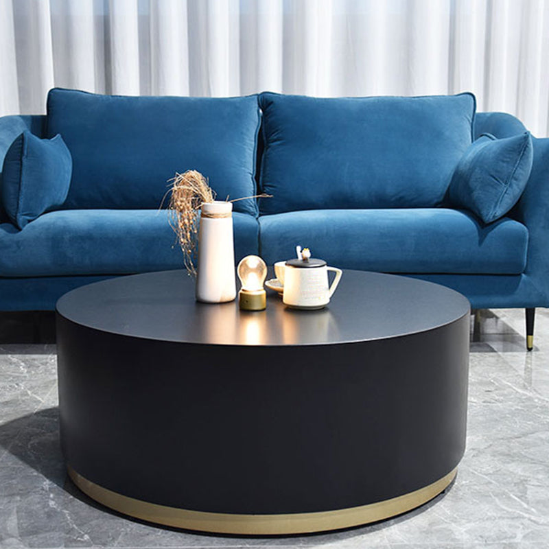 Modern Wood Coffee Table with Drawers Cocktail Table Round in Black Grey Drawers Not Included Clearhalo 'Coffee & Accent Tables' 'Coffee Tables' 'coffee_tables' 'furn' 'furn_coffee_tables' 'Furniture' 'Living Room Furniture' 5113995