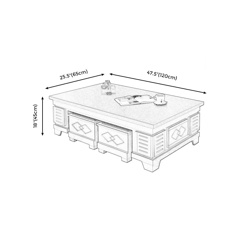 Modern Wood Coffee or End Table with Storage Cocktail Table Rectangular in Black Clearhalo 'Coffee & Accent Tables' 'Coffee Tables' 'coffee_tables' 'furn' 'furn_coffee_tables' 'Furniture' 'Living Room Furniture' 5114016