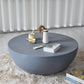 Modern Concrete Black Cocktail Table Round Coffee Table - White Grey Clearhalo 'Coffee & Accent Tables' 'Coffee Tables' 'coffee_tables' 'furn' 'furn_coffee_tables' 'Furniture' 'Living Room Furniture' 5114019