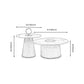 Modern Metal Cocktail Table Round Pedestal Coffee Table - White