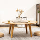 Round Wood Coffee Table Scandinavian 4 Legs Natural Cocktail Table 23.6"L x 23.6"W x 20"H Clearhalo 'Coffee & Accent Tables' 'Coffee Tables' 'coffee_tables' 'furn' 'furn_coffee_tables' 'Furniture' 'Living Room Furniture' 5114068